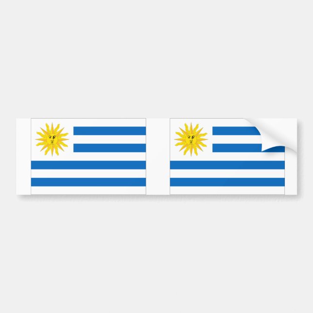 Uruguay-Flagge Autoaufkleber (Vorne)