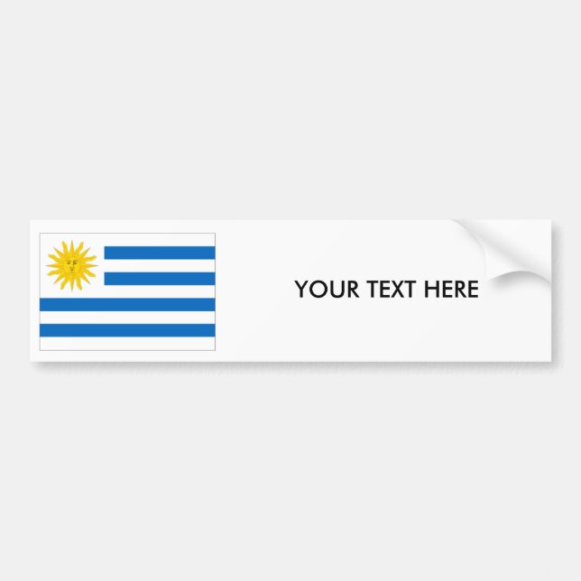URUGUAY-FLAGGE Autoaufkleber (Vorne)