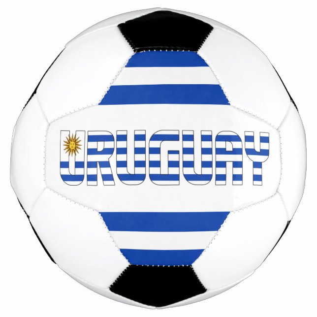 Uruguay Flagge Blaue weiße Sonne Mai Patriotic Fußball (Vorderseite)