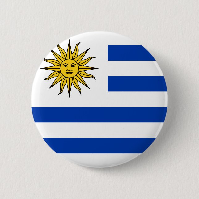 Uruguay-Flagge Button (Vorderseite)
