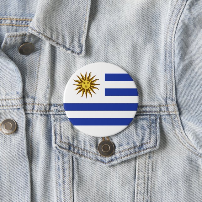 Uruguay-Flagge Button (Beispiel)
