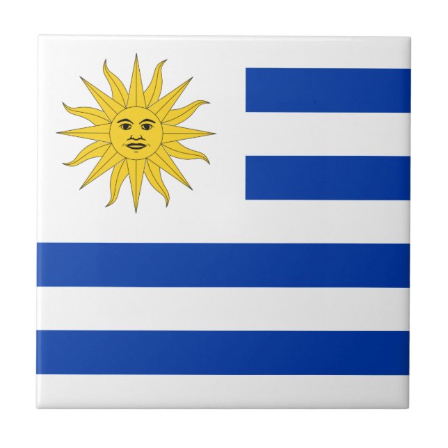 Uruguay-Flagge Fliese (Vorderseite)
