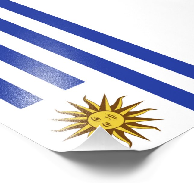 Uruguay-Flagge Fotodruck (Ecke)