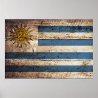 Uruguay-Flagge für Altholzkörner