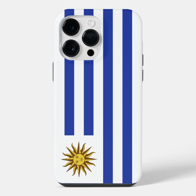 Uruguay-Flagge iPhone 14 Pro Max Hülle (Rückseite)