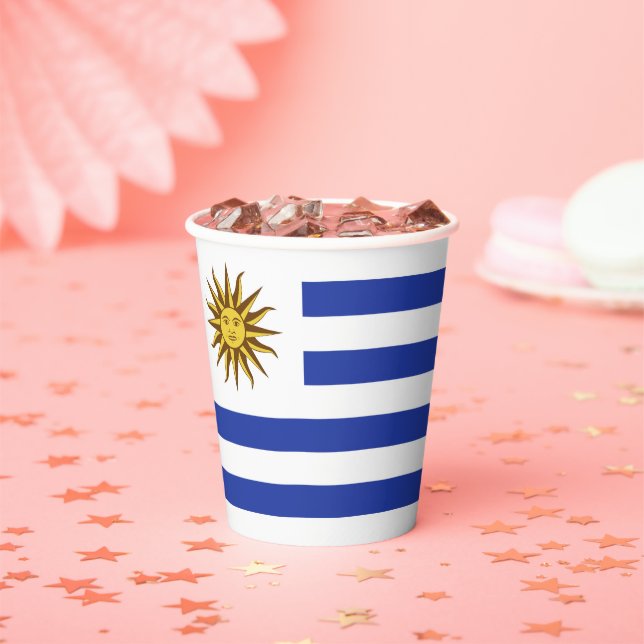 Uruguay-Flagge Pappbecher (Insitu)