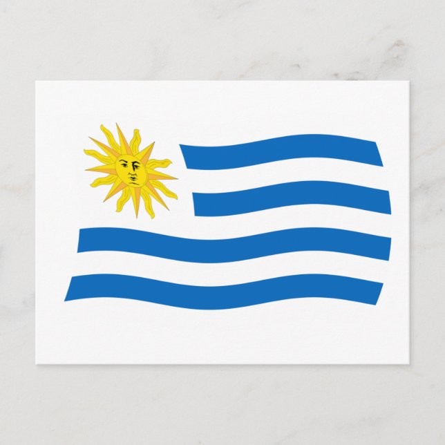 Uruguay-Flagge Postkarte (Vorderseite)