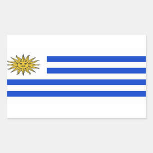Uruguay-Flagge Rechteckiger Aufkleber