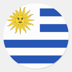 Uruguay-Flagge Runder Aufkleber