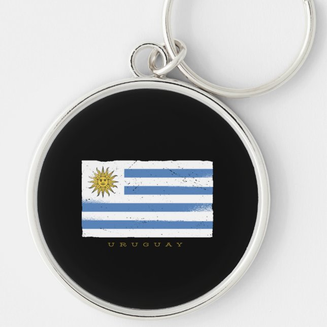 Uruguay-Flagge Schlüsselanhänger (Vorne)