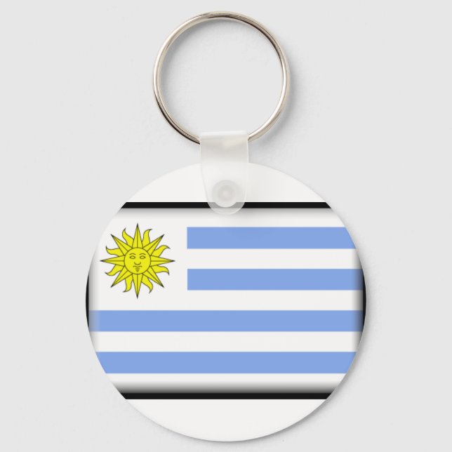 Uruguay-Flagge Schlüsselanhänger (Vorderseite)