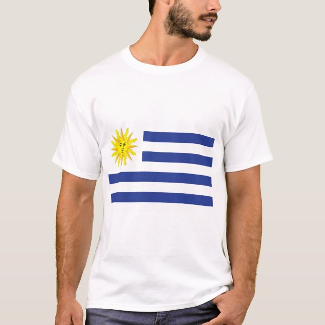 Uruguay-Flagge T-Shirt (Vorderseite)