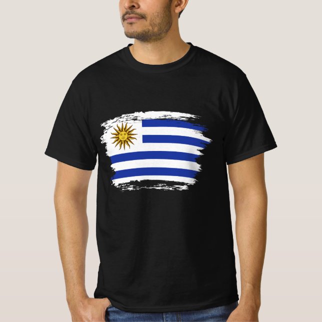 Uruguay-Flagge T-Shirt (Vorderseite)