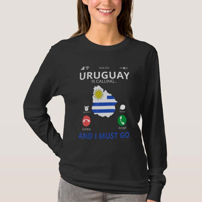 Uruguay - Flagge T-Shirt (Vorderseite)