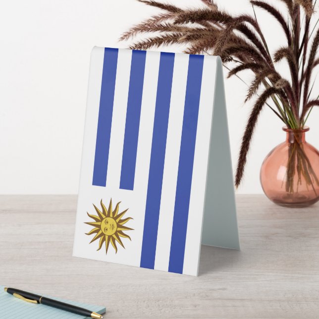 Uruguay-Flagge Tischaufsteller (In Situ (Tisch))