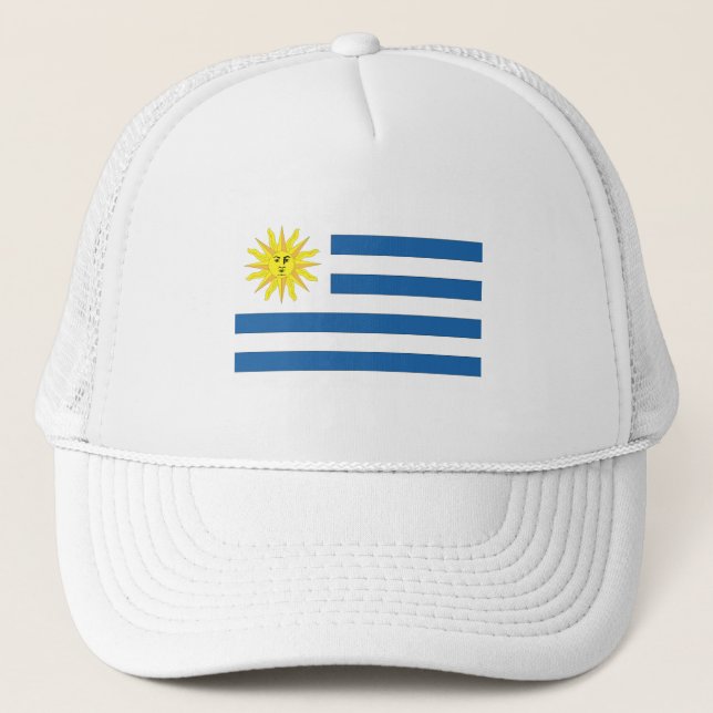 Uruguay-Flagge Truckerkappe (Vorderseite)