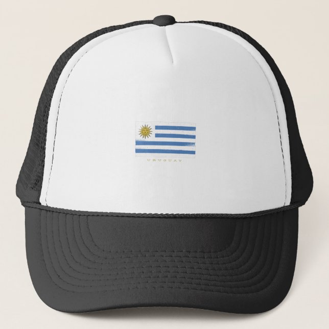 Uruguay-Flagge Truckerkappe (Vorderseite)