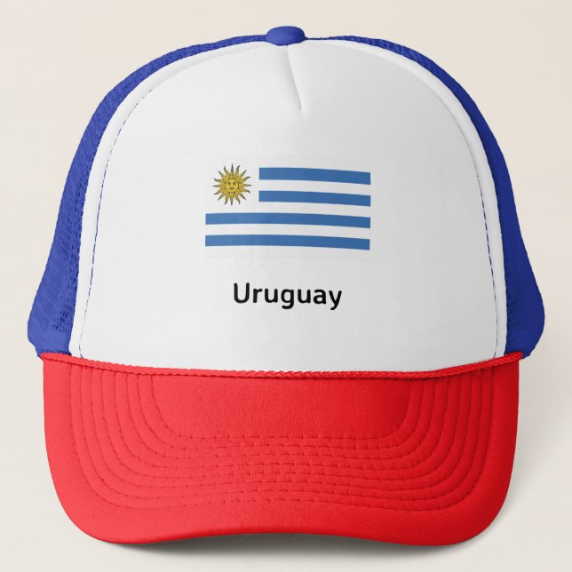 Uruguay-Flagge Truckerkappe (Vorderseite)