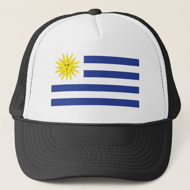 Uruguay-Flagge Truckerkappe (Vorderseite)
