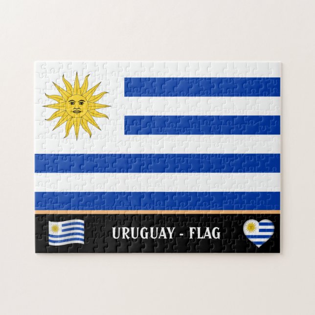 Uruguay-Flagge und Uruguay-Land / Uruguay (Horizontal)