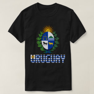 Uruguay-Flagge und Wappen-Patriotisch T-Shirt
