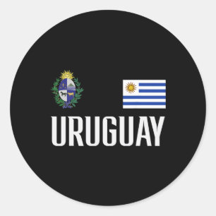 Uruguay-Flagge Uruguayischer Fußball-Fan Männer Fr Runder Aufkleber