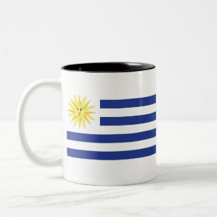 Uruguay-Flagge Zweifarbige Tasse