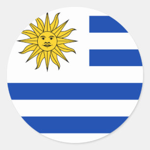 Uruguay-Flaggen-Aufkleber Runder Aufkleber