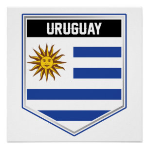 Uruguay-Flaggenschild Poster