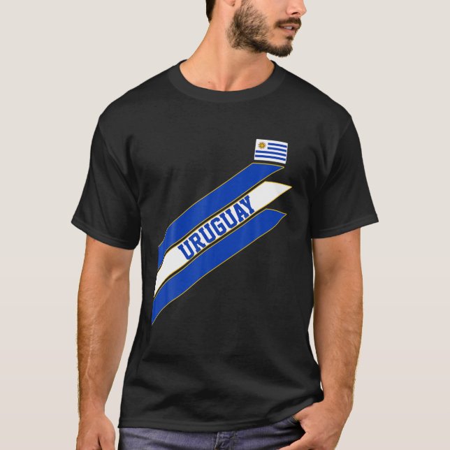 Uruguay Football Unterstützer Besucher Uruguayan S T-Shirt (Vorderseite)
