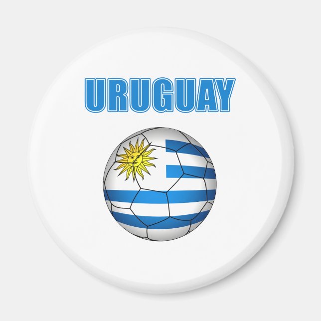 Uruguay Fußball 2010 T - Shirt Magnet (Vorne)