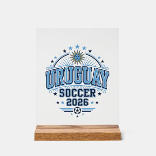 Uruguay Fußball 2026 Fußball Fett Land Typografie Acrylschild