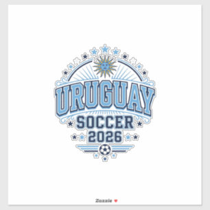 Uruguay Fußball 2026 Fußball Fett Land Typografie Aufkleber
