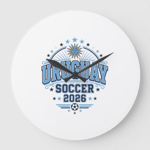 Uruguay Fußball 2026 Fußball Fett Land Typografie Große Wanduhr