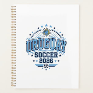 Uruguay Fußball 2026 Fußball Fett Land Typografie Planer