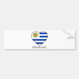 Uruguay Heart black URUGUAY Autoaufkleber