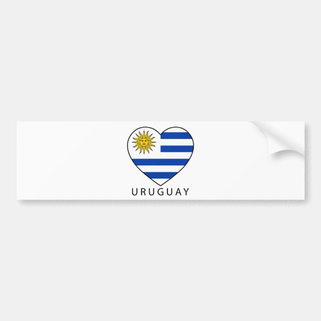 Uruguay Heart black URUGUAY Autoaufkleber (Vorne)