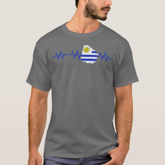 Uruguay Heartbeat Flaggen Puls T-Shirt