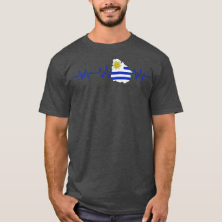 Uruguay Heartbeat Flaggen Puls T-Shirt