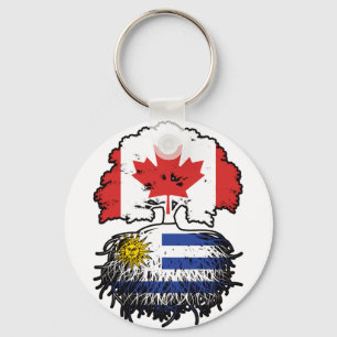 Uruguay - Kanadisches Treuhandflagge in Kanada Schlüsselanhänger
