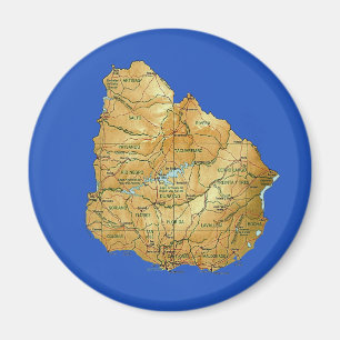 Uruguay-Karten-Magnet Magnet