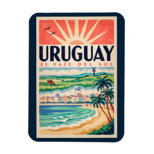 Uruguay Kultur Illustration Reise Kunst Vintage Magnet
