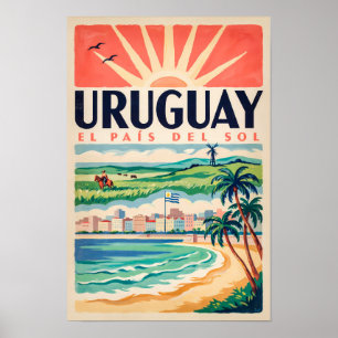 Uruguay Kultur Illustration Reise Kunst Vintage Poster