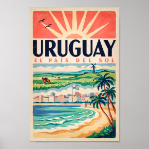 Uruguay Kultur Illustration Reise Kunst Vintage Poster
