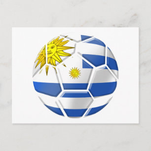 Uruguay La Celeste Uruguayische Fußballfans geben  Postkarte