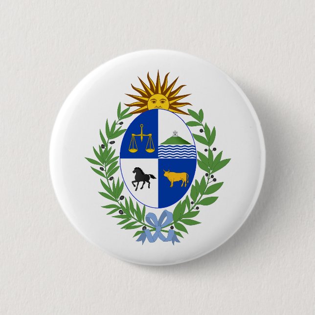 Uruguay Landeswappen Symbol Emblem Flagge Button (Vorderseite)