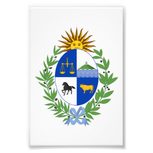 Uruguay Landeswappen Symbol Emblem Flagge Fotodruck