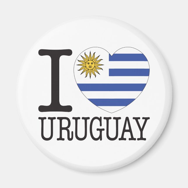 Uruguay-Liebe v2 Magnet (Vorne)