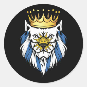 Uruguay Lion King Flag Runder Aufkleber