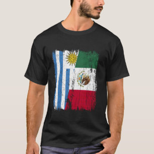 Uruguay Mexiko Halbflagge Uruguayisch Mexikanische T-Shirt